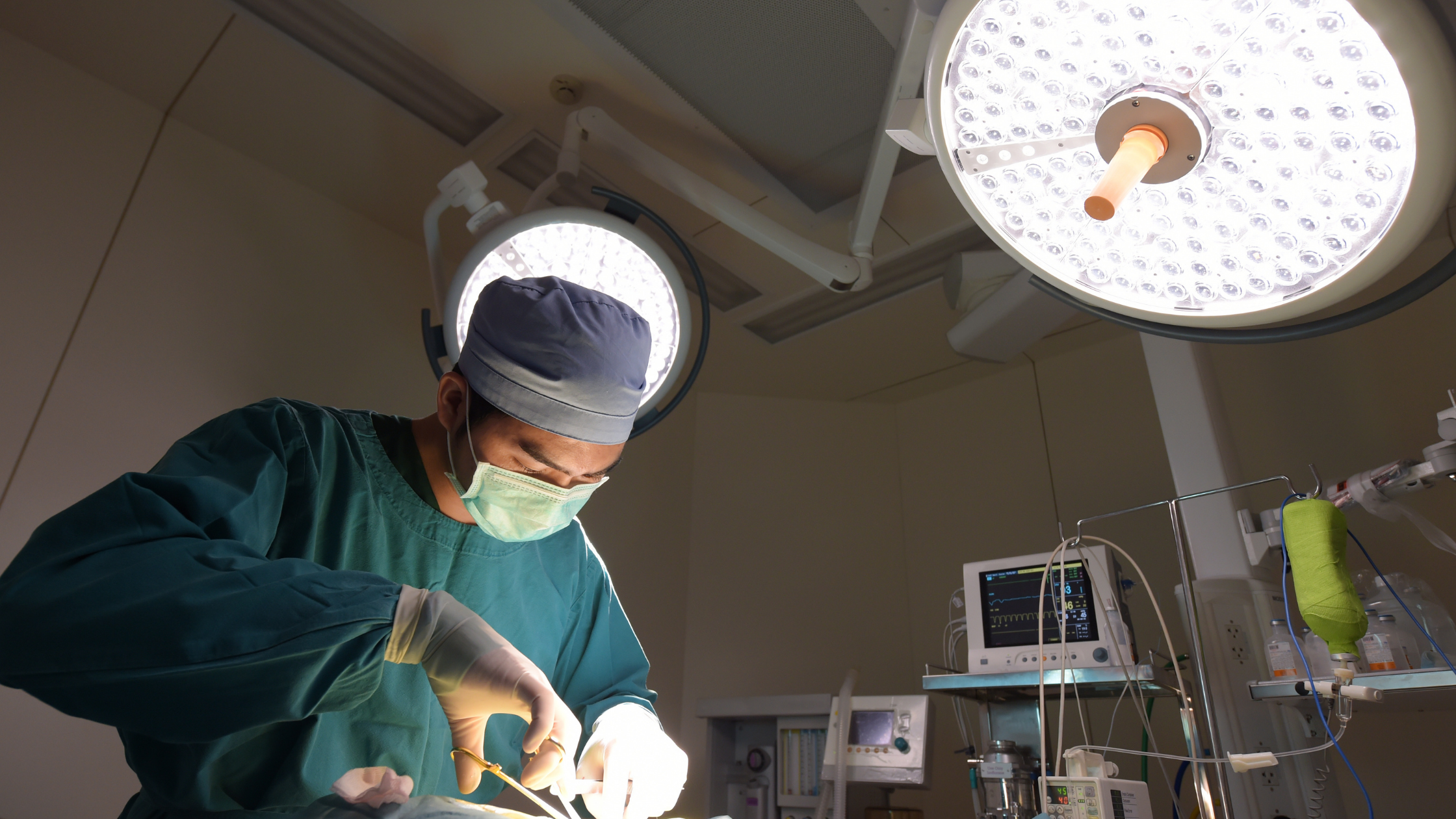 Surgeon Under Operating Light